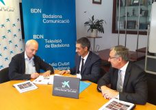 (Català) CaixaBank, de la mà de l’Obra Social «la Caixa», i Badalona Comunicació han signat el conveni de col·laboració que converteix, un any més, a l’entitat financera en un dels col.laboradors principals del FILMETS